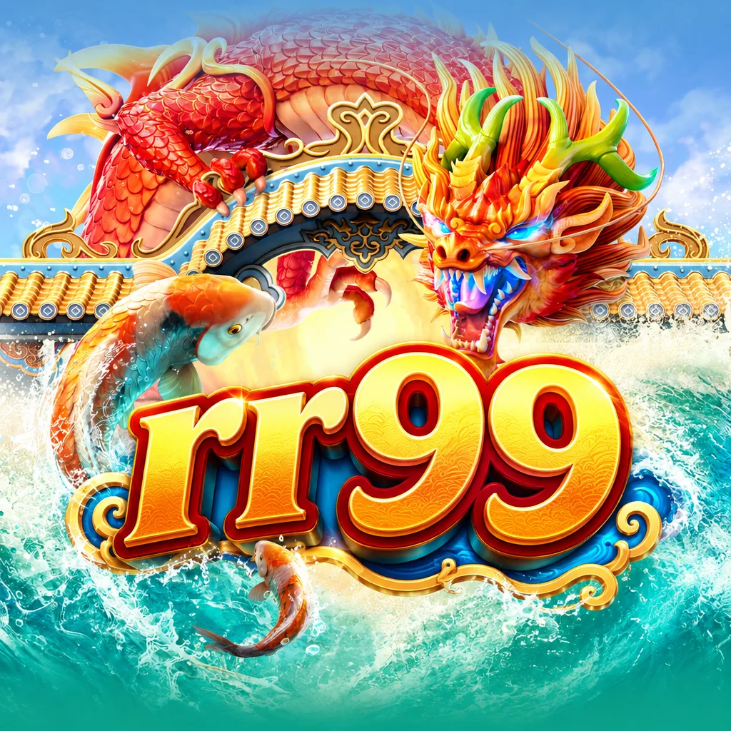 rr99 Dragon Legend memperlihatkan naga emas dan gerbang kolam teratai mistis